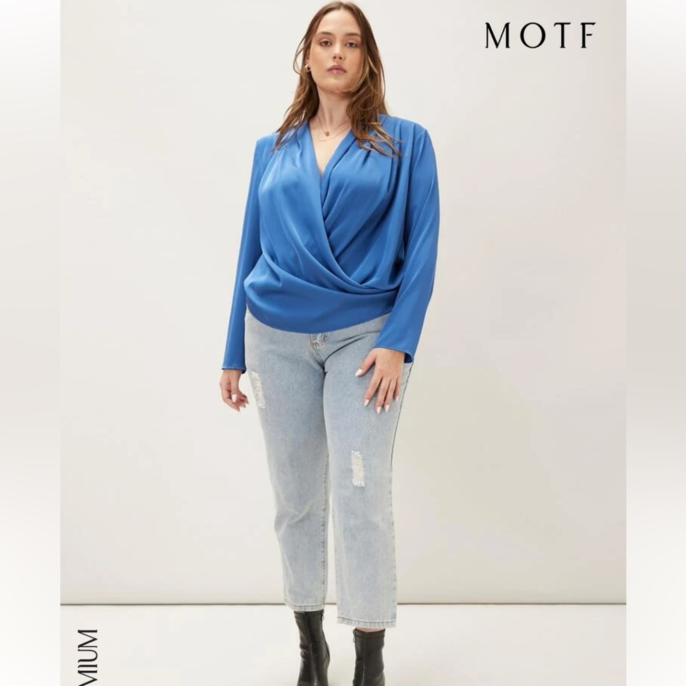 NWT MOTF PREMIUM PLUS DRAPED WRAP TOP Size 12 or 0X